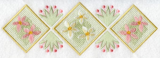 Floral Diamonds Trio