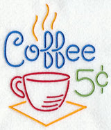 Five Cent Coffee Neon Sign