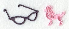 Poodles and Glasses Border