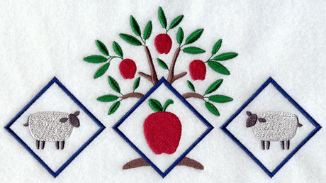 Apple Tree and Sheep Trio