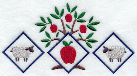 Apple Tree and Sheep Trio