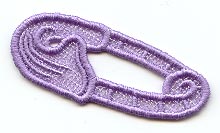 Baby Diaper Pin (Lace)
