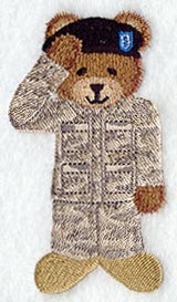 Teddy Bear with Beret - Army