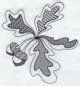 Leaves and Acorns (Blackwork)
