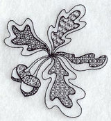 Leaves and Acorns (Blackwork)