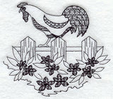 Rooster Scene (Blackwork)