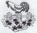 Rooster Scene (Blackwork)
