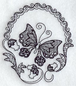 Butterfly Frame (Blackwork)