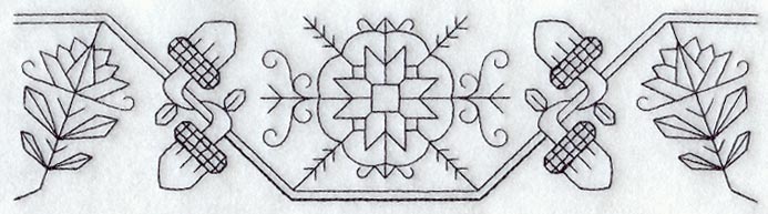 Plentiful Harvest Border (Blackwork)