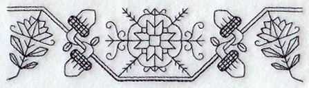 Plentiful Harvest Border (Blackwork)