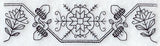 Plentiful Harvest Border (Blackwork)