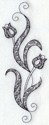 Tulip Spray (Blackwork)