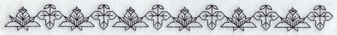 Flowering Border (Blackwork)