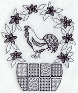 Rooster Basket (Blackwork)