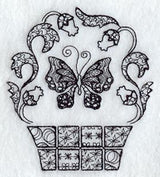 Butterfly Basket (Blackwork)