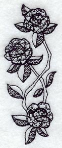 Rose Spray (Blackwork)