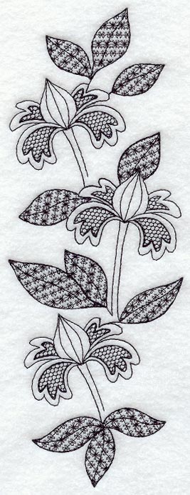 Blooming Spray (Blackwork)