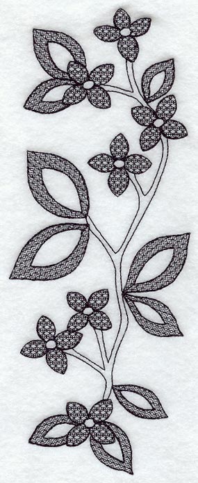 Blossom Spray (Blackwork)