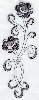 Daisy Spray (Blackwork)