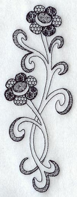 Daisy Spray (Blackwork)