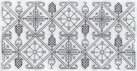 Tudor Rose Border (Blackwork)