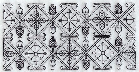 Tudor Rose Border (Blackwork)