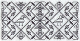 Birds and Blooms Border (Blackwork)
