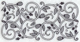 Scrolling Vines Border (Blackwork)