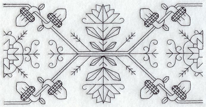 Plentiful Harvest Border (Blackwork)