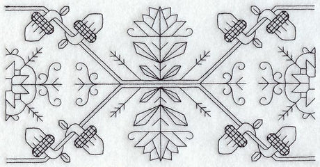 Plentiful Harvest Border (Blackwork)