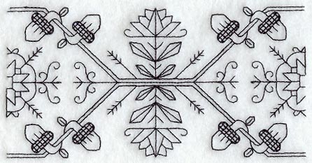 Plentiful Harvest Border (Blackwork)