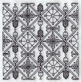 Tudor Rose Square (Blackwork)