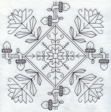 Plentiful Harvest Square (Blackwork)