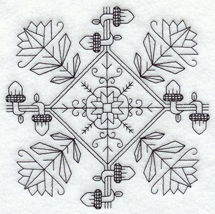 Plentiful Harvest Square (Blackwork)