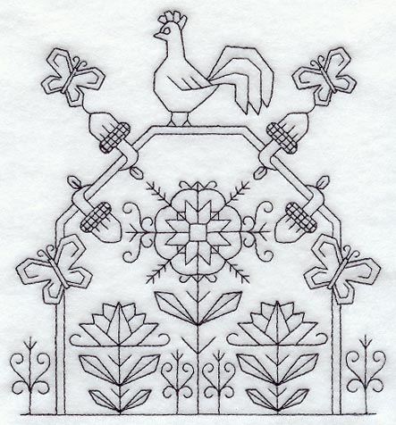 Plentiful Harvest Scene (Blackwork)