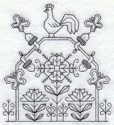 Plentiful Harvest Scene (Blackwork)