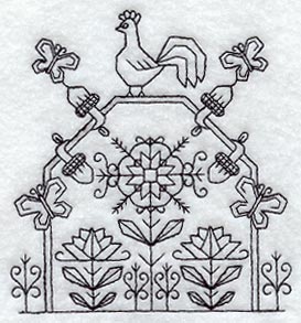 Plentiful Harvest Scene (Blackwork)