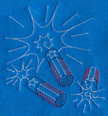 Firecrackers (Redwork)