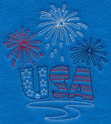 Fireworks Display (Redwork)