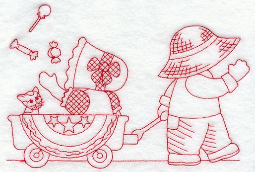 Parade Promenade (Redwork)