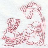 Summer Snacks for Two (Redwork)