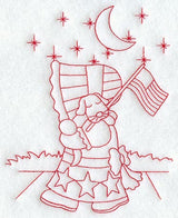 Sunbonnet Sue's Evening Stroll (Redwork)