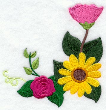 Black-eyed Susan and Rose Corner