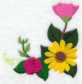 Black-eyed Susan and Rose Corner