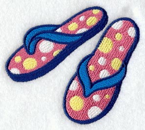 Flip Flops with Polka Dots