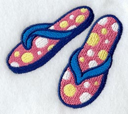 Flip Flops with Polka Dots
