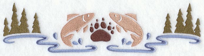 Bear Paw Print Border