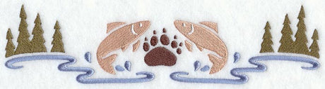 Bear Paw Print Border