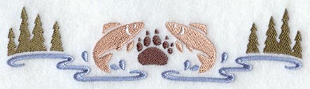 Bear Paw Print Border