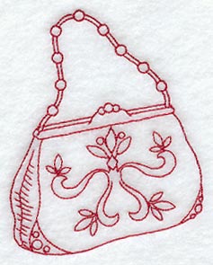 Victorian Clasp Handbag (Redwork)